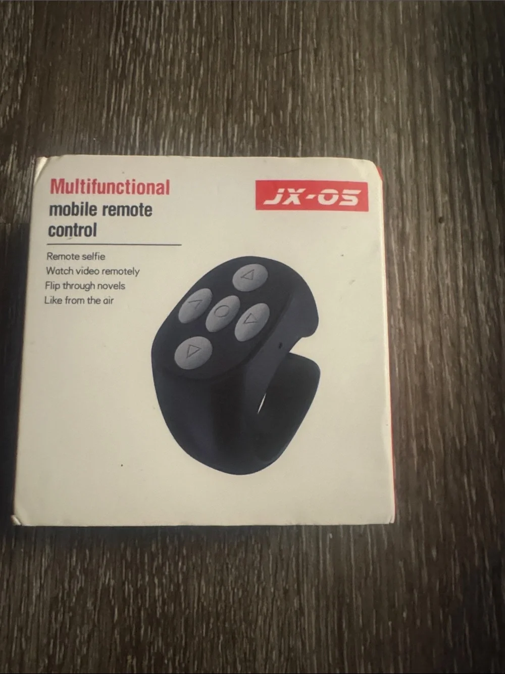 Black Multifunctional Mobile Remote Control Ring